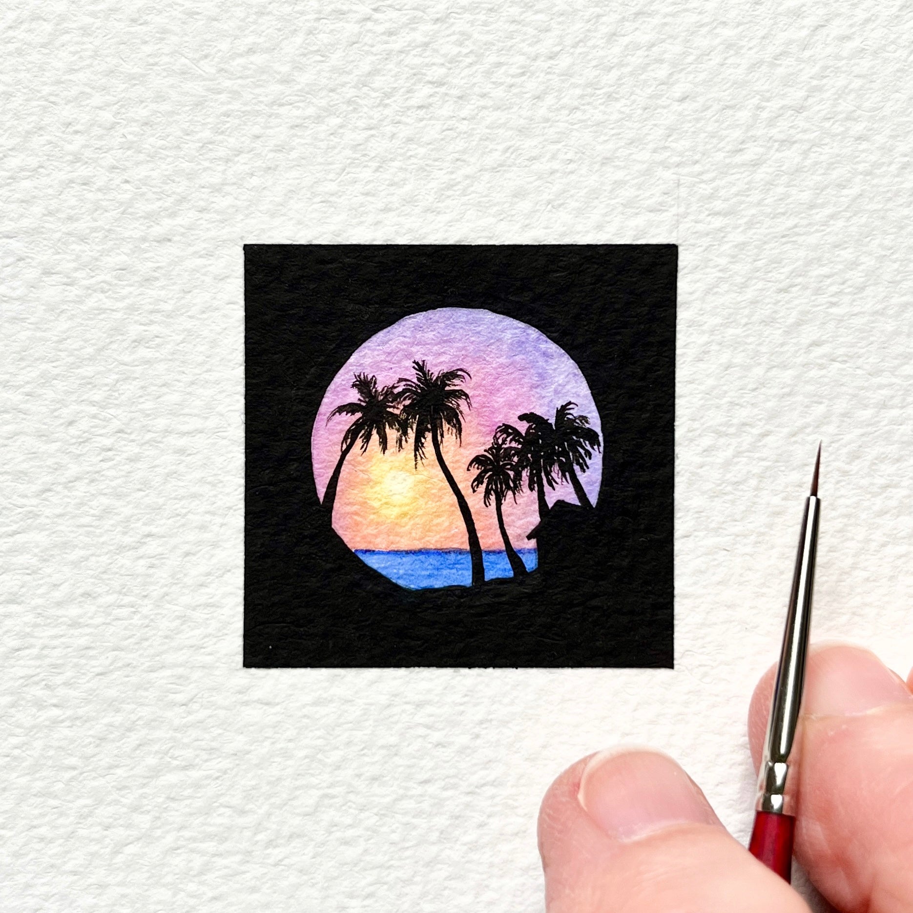 Palm trees at sunset