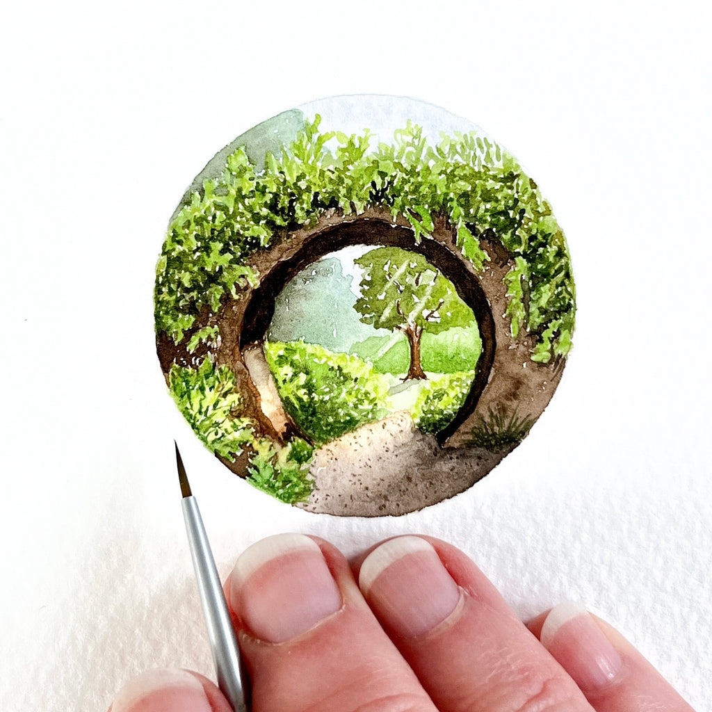 Fern covered arch