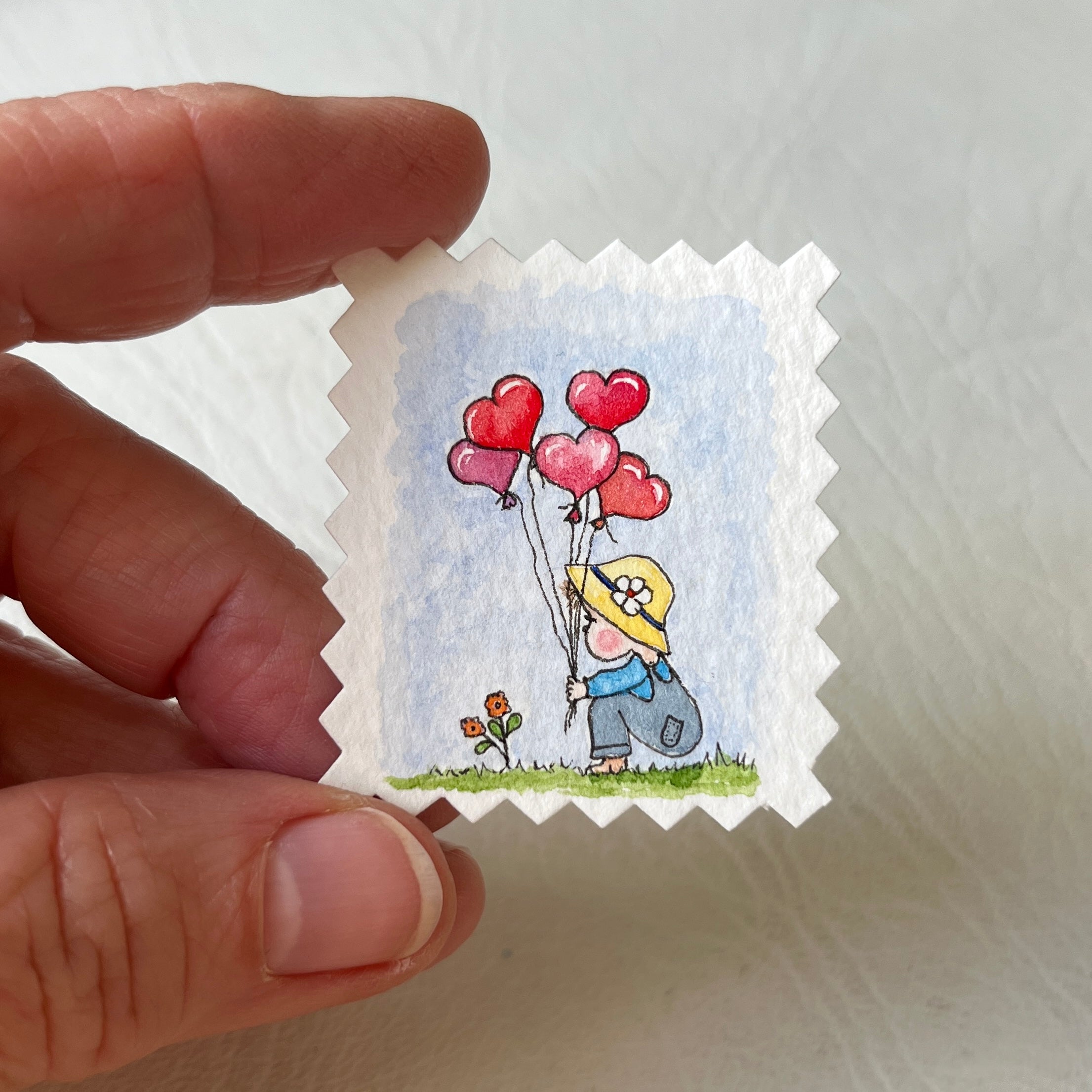 Love is in the air - postage stamp