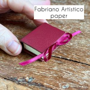 Tiny handmade mini journal in genuine leather - blank pages