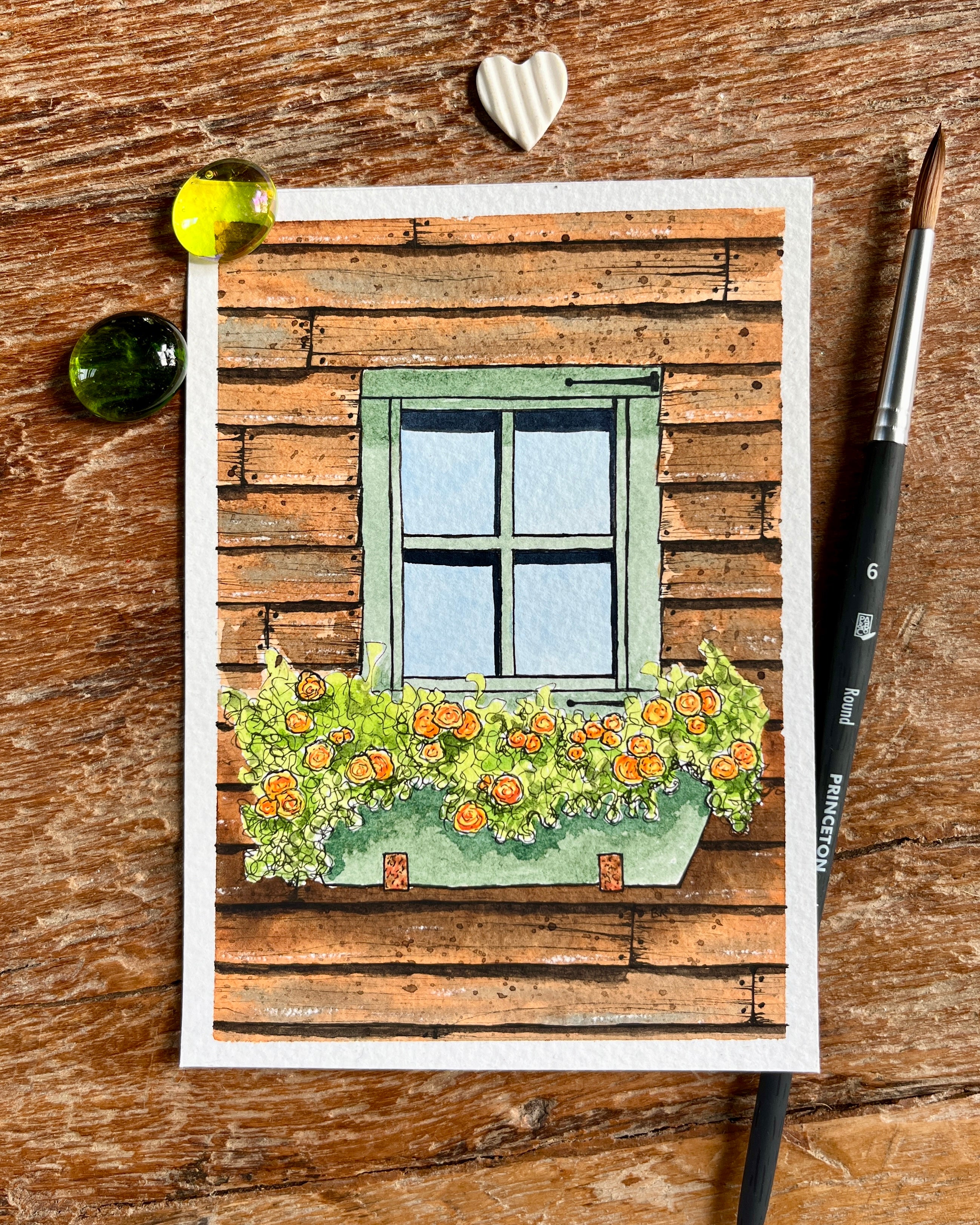 Green window box