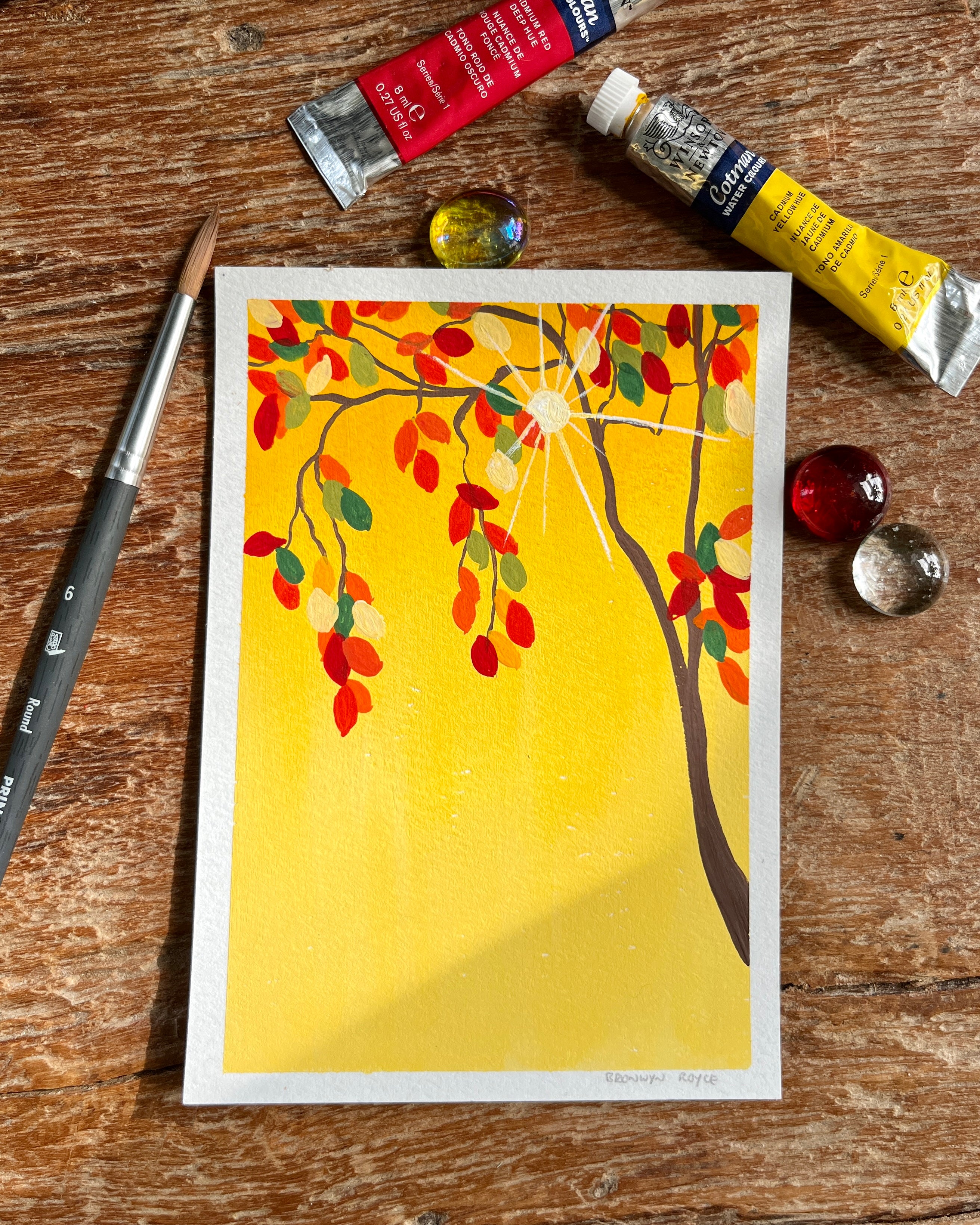 Autumn in gouache