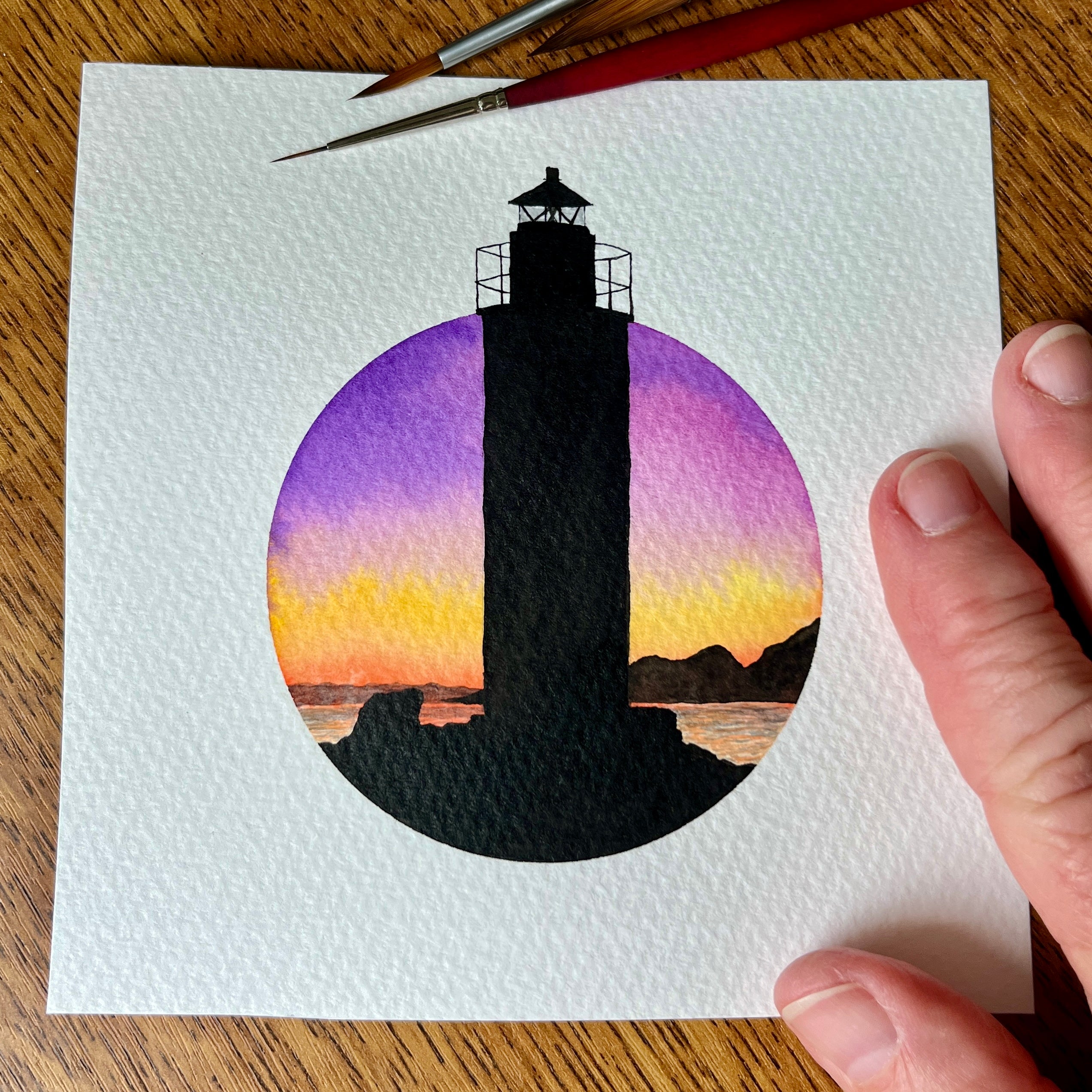Lighthouse silhouette
