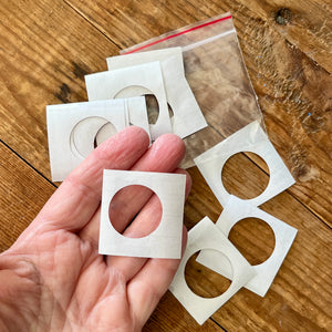 Clear tape circle template 1 inch x 10