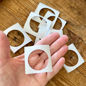 Clear tape circle template 1.5 inch (38mm) x 10