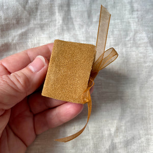 Tiny handmade mini journal in genuine leather - blank pages