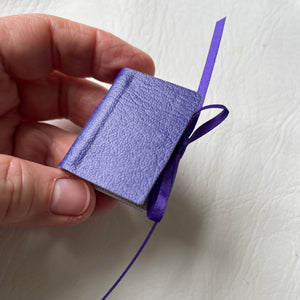 Tiny handmade mini journal in PVC leatherette - blank pages