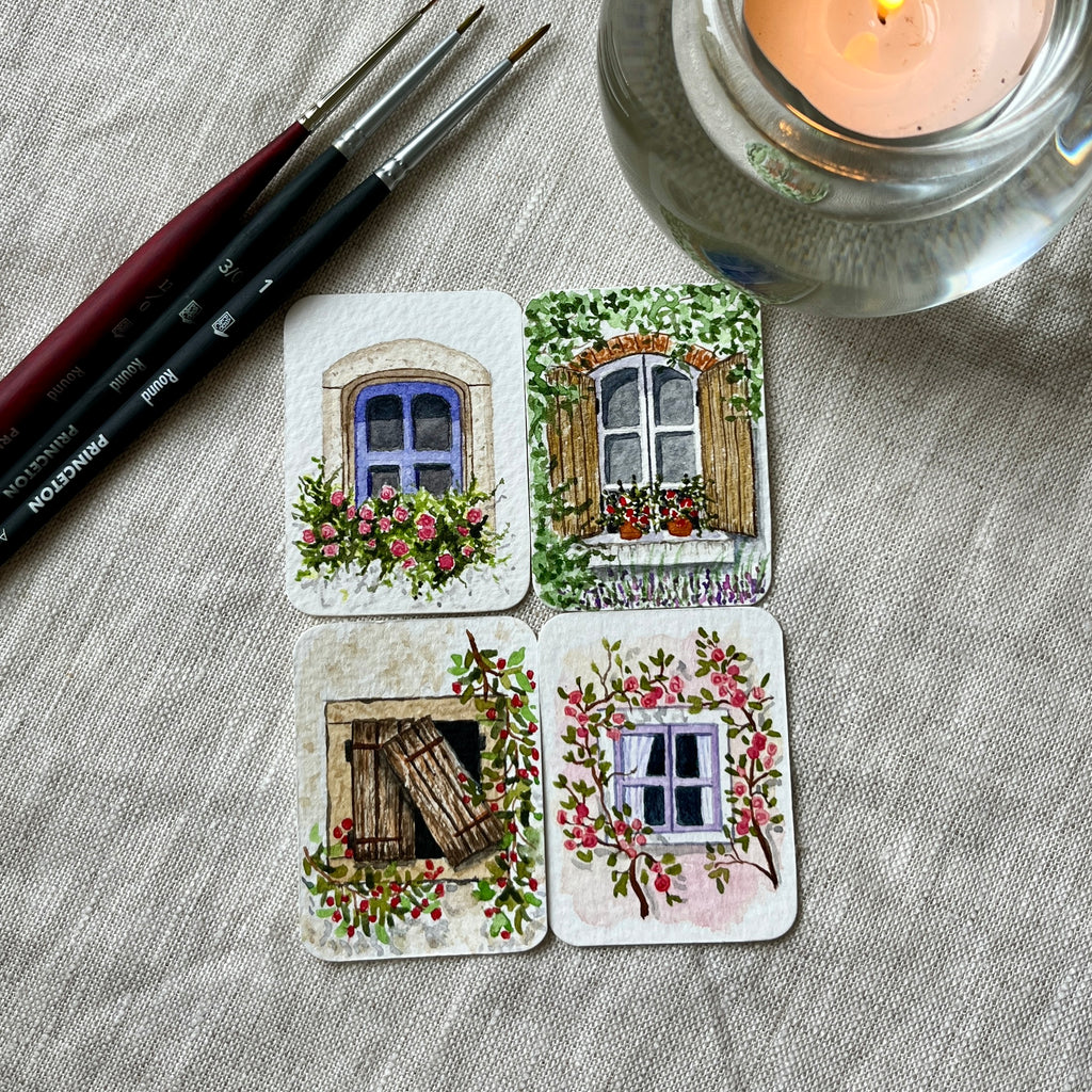 Mini window series (4 paintings)