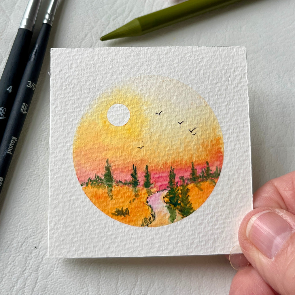 Watercolour pencil art