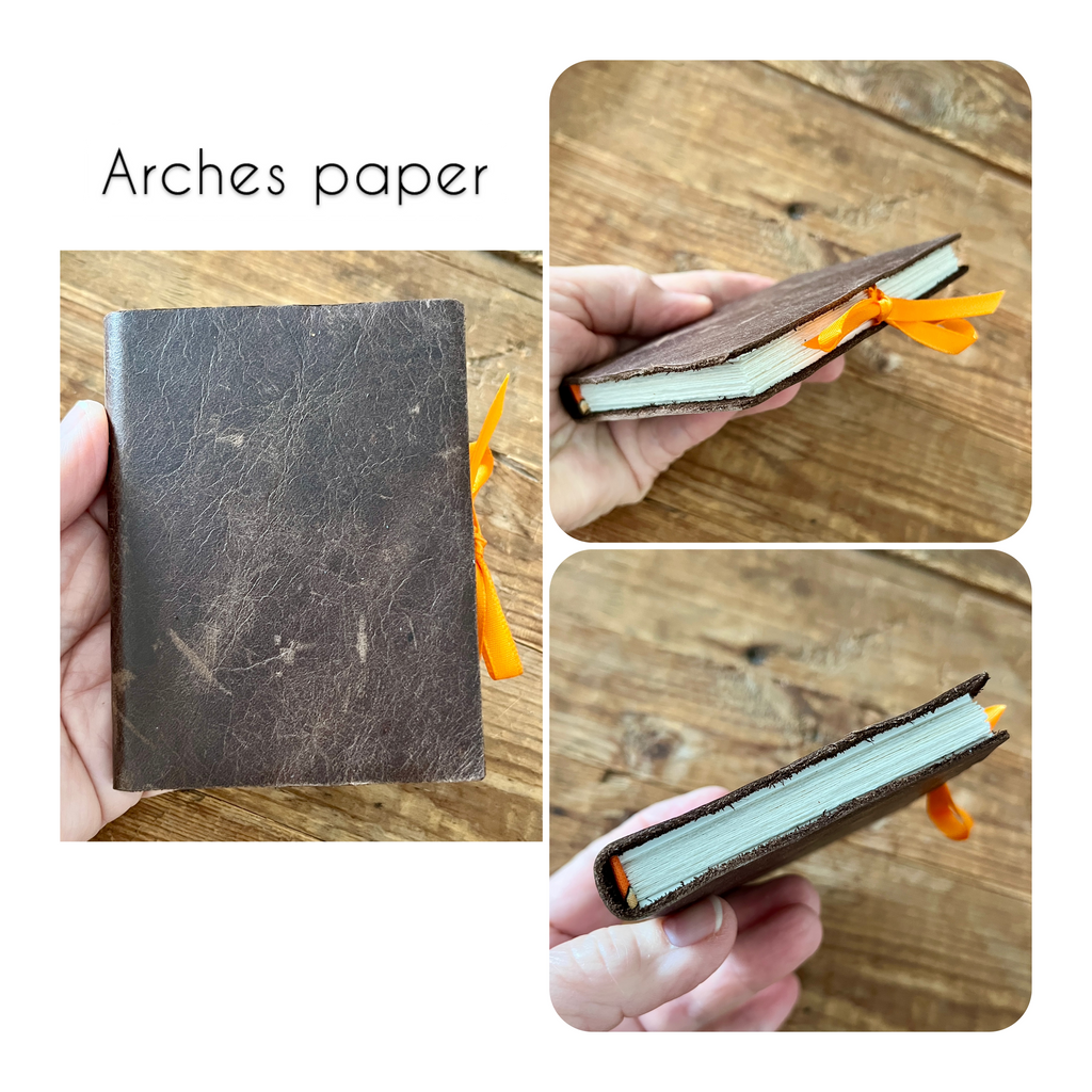 Jumbo handmade journal in genuine leather - blank pages