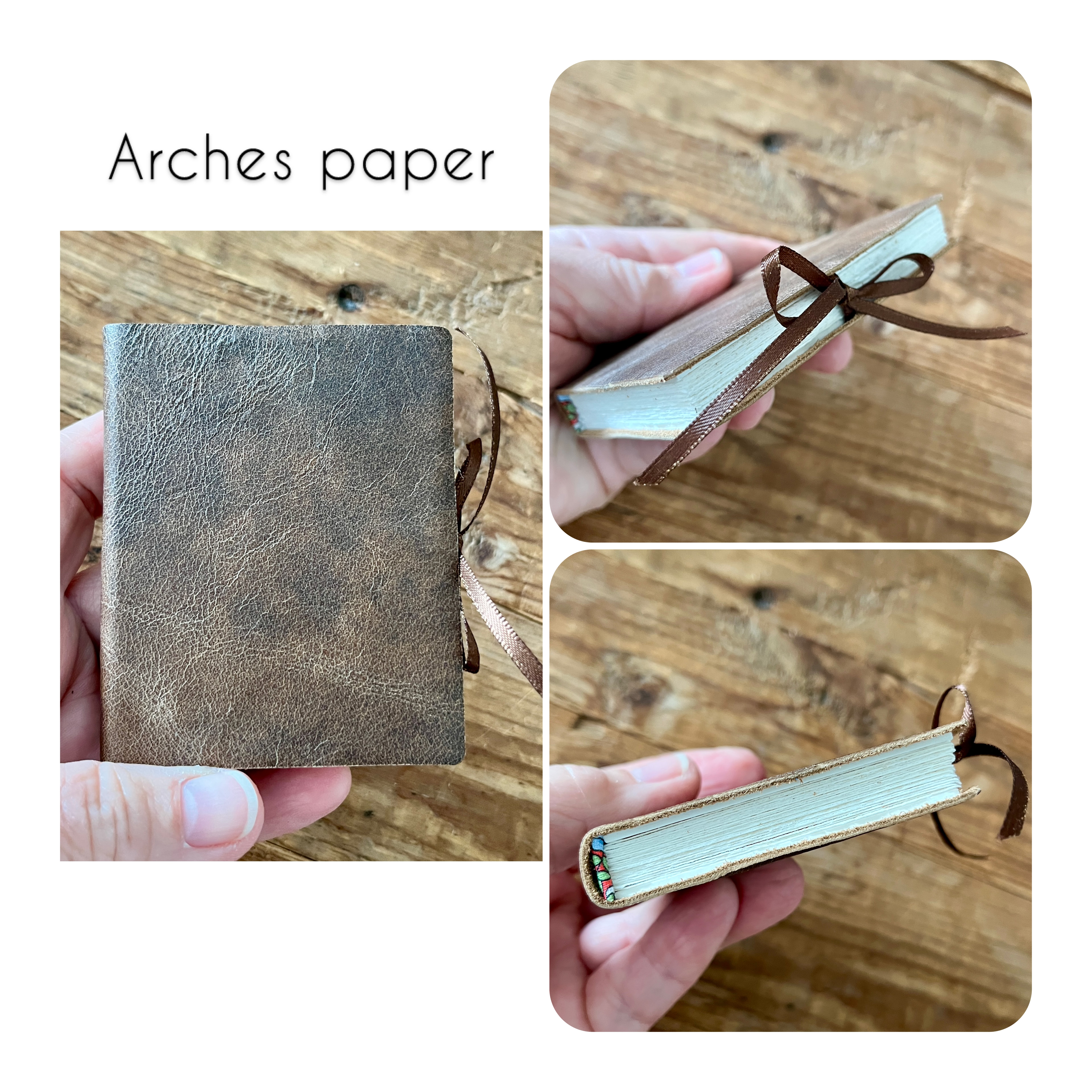 Maxi handmade journal in genuine leather - blank pages