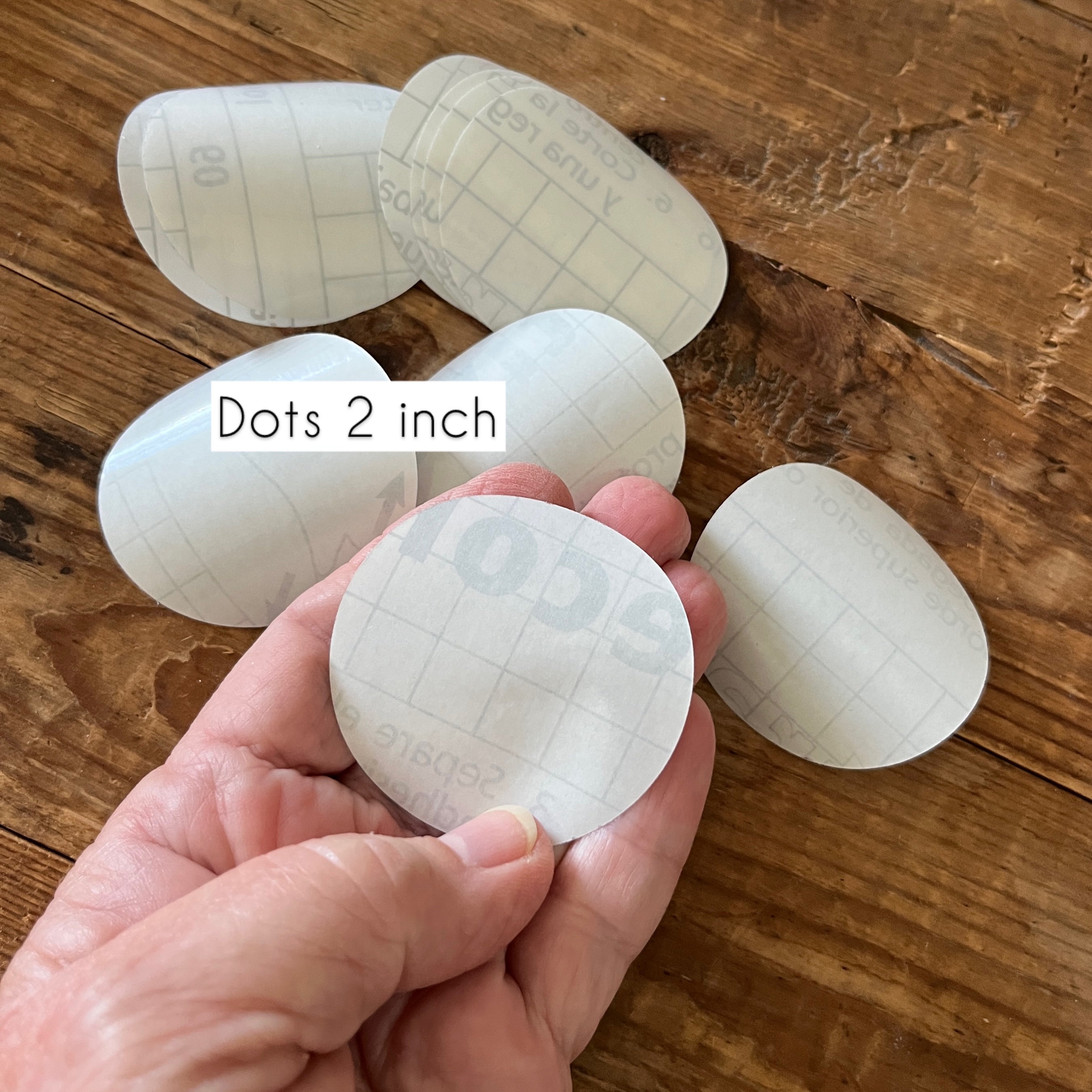 Clear tape circle dots 2 inch (50mm) x 10