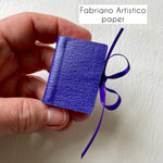 Tiny handmade mini journal in PVC leatherette - blank pages