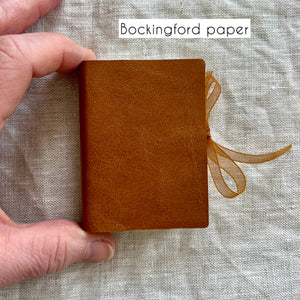 Midi handmade journal in genuine leather - blank pages