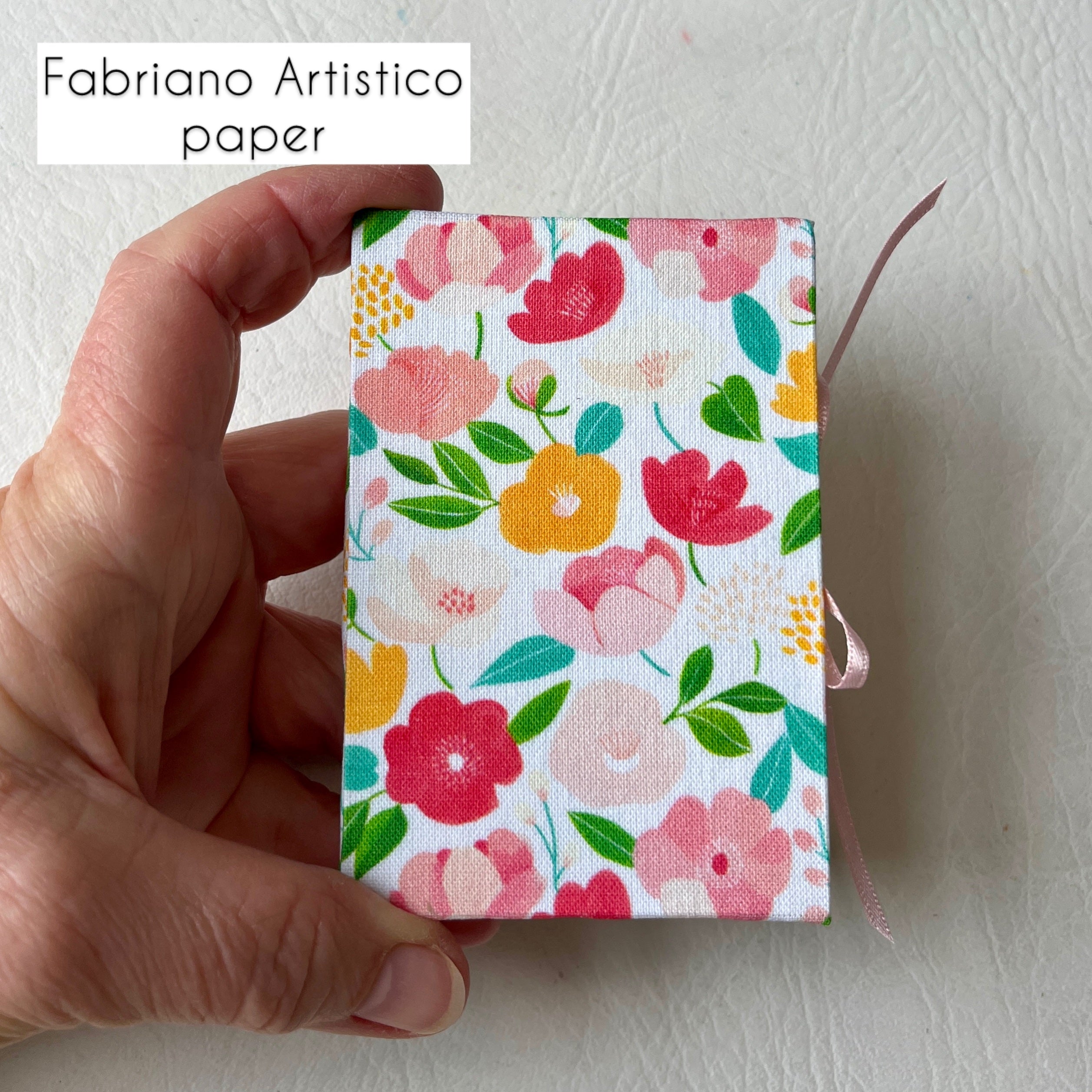 Handmade lie-flat journal - blank Fabriano Artistico pages