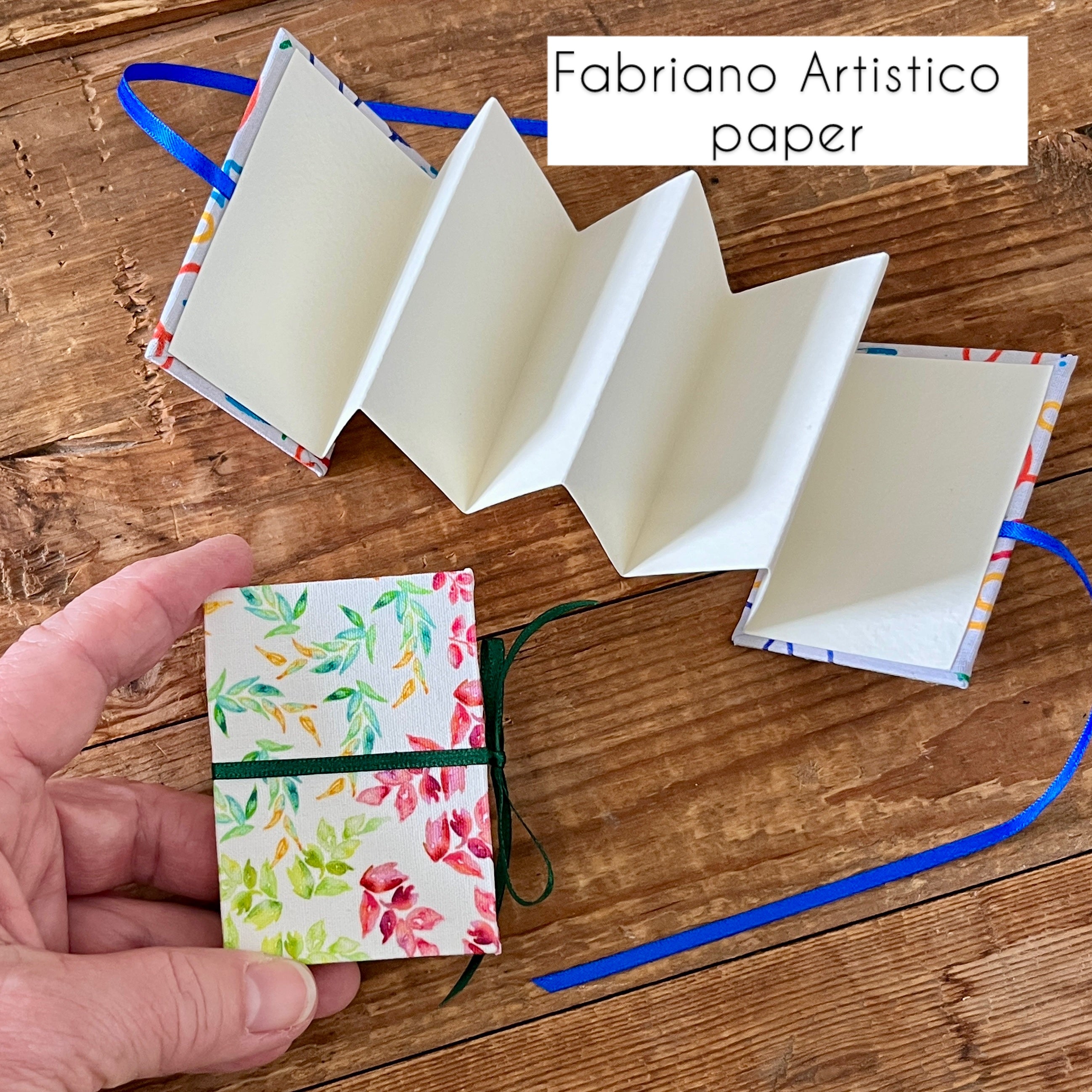 Accordion / concertina mini journal - blank pages