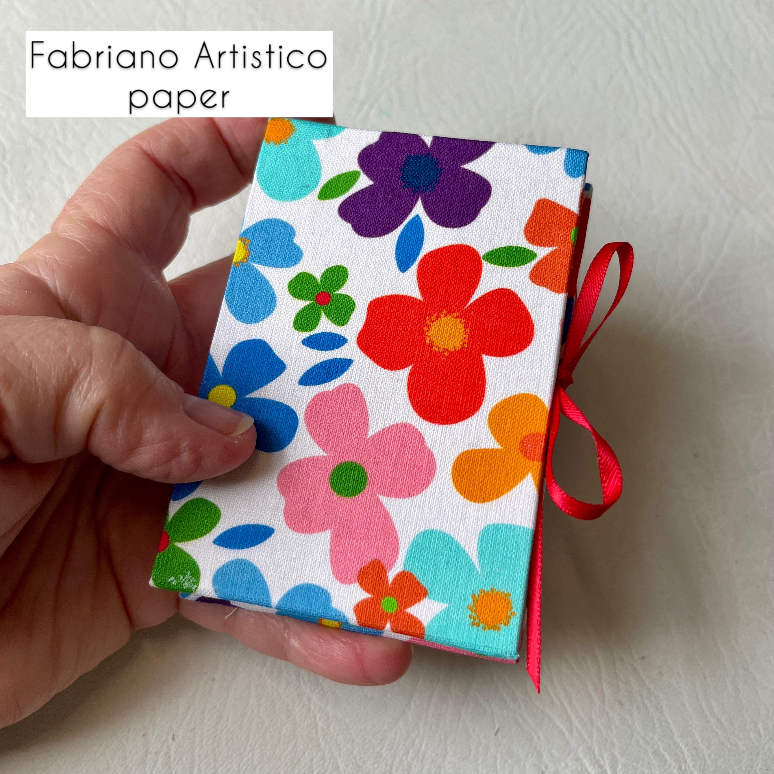 Handmade lie-flat journal - blank Fabriano Artistico pages