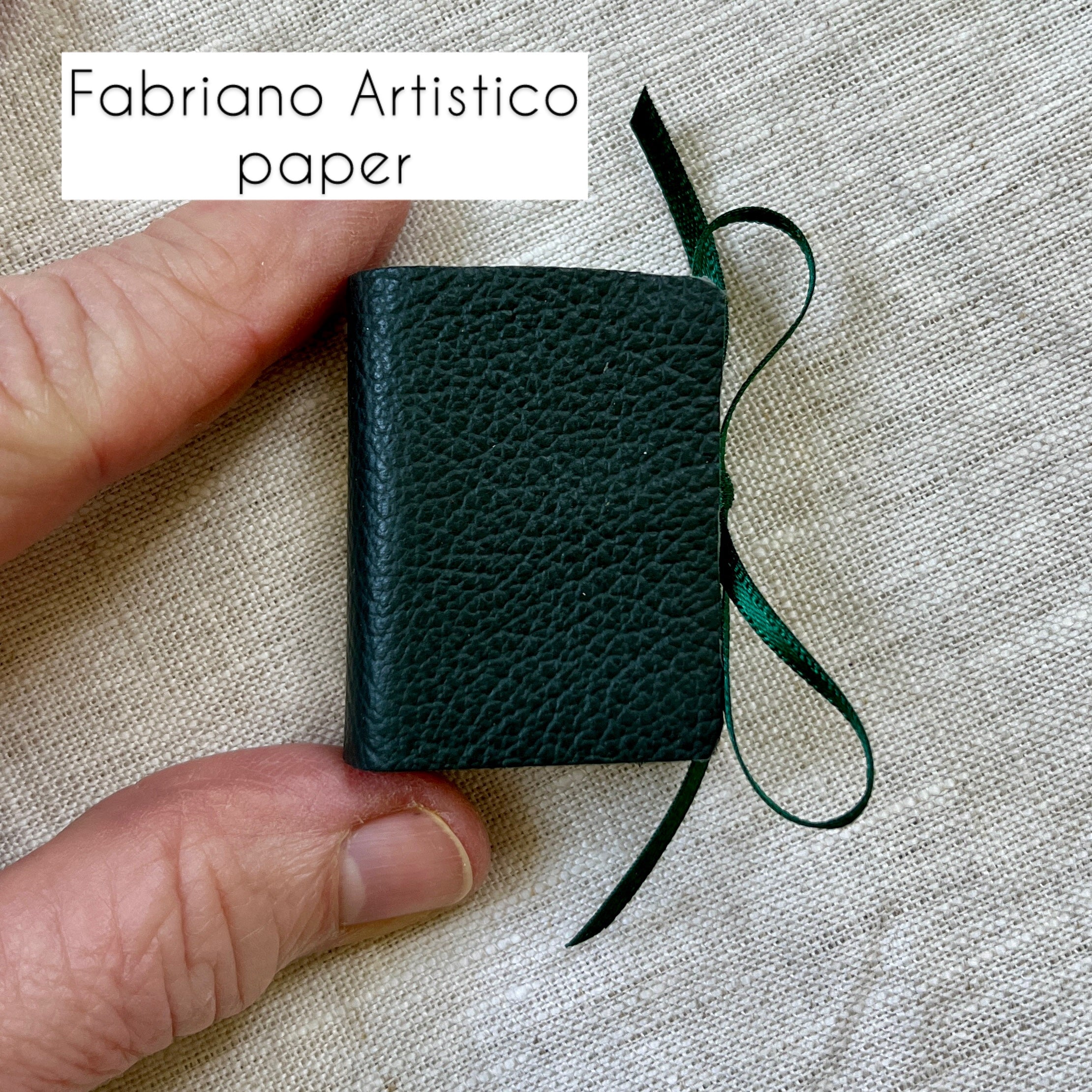 Tiny handmade mini journal in genuine leather - blank pages