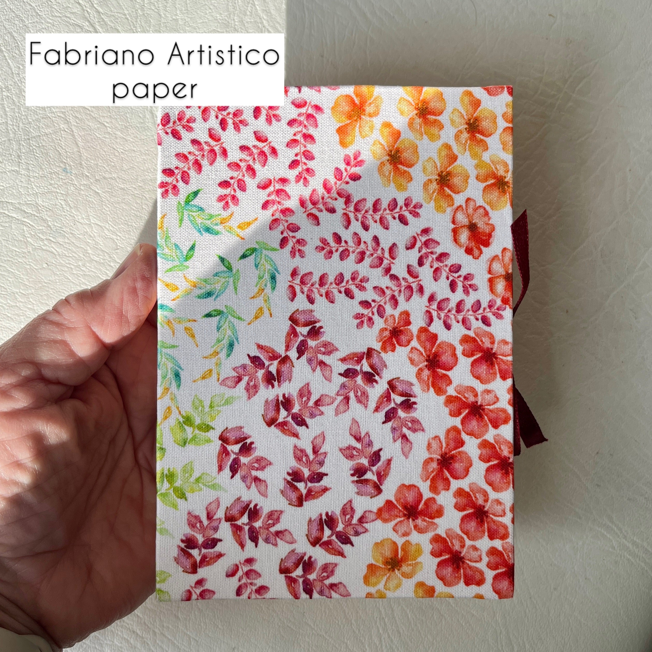 Handmade lie-flat journal - blank Fabriano Artistico pages