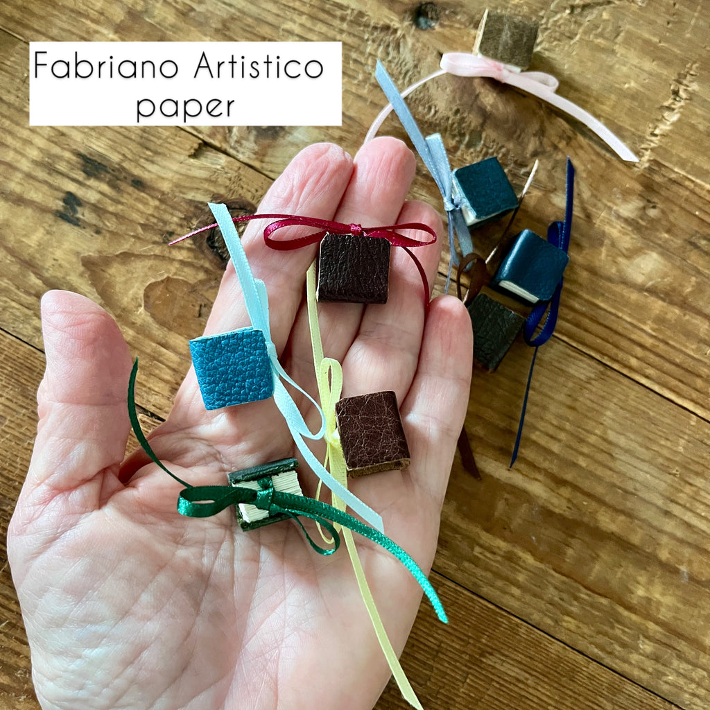 Teeny handmade journal in genuine leather - blank pages