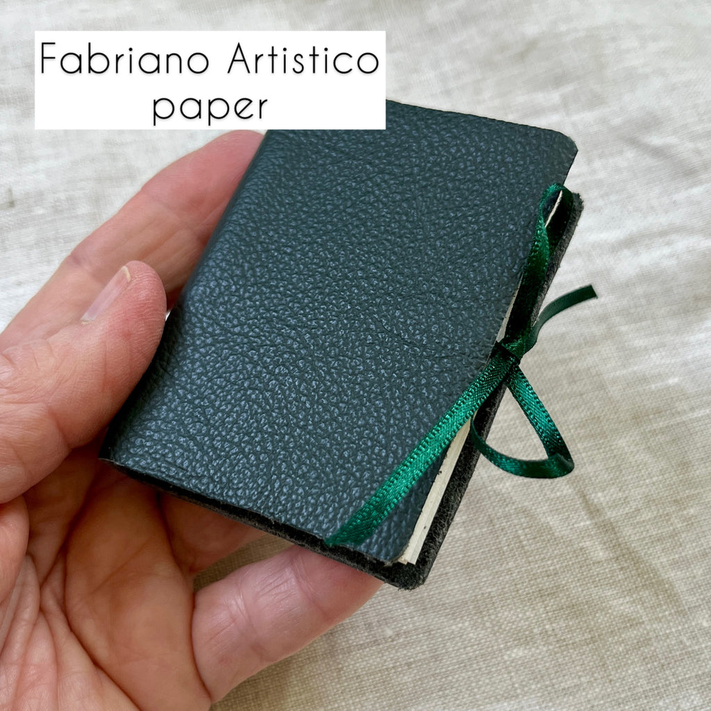 Midi handmade journal in genuine leather - blank pages