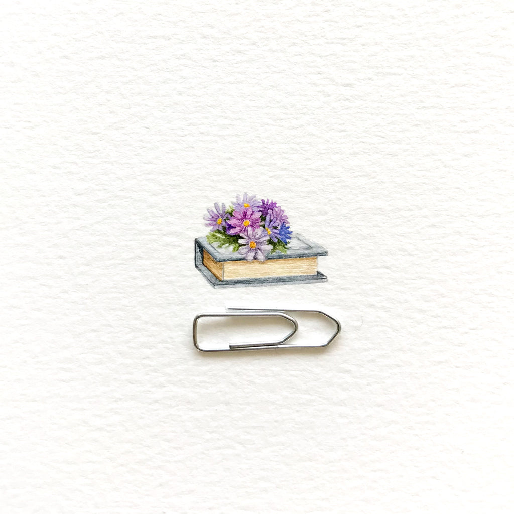 Book and blooms