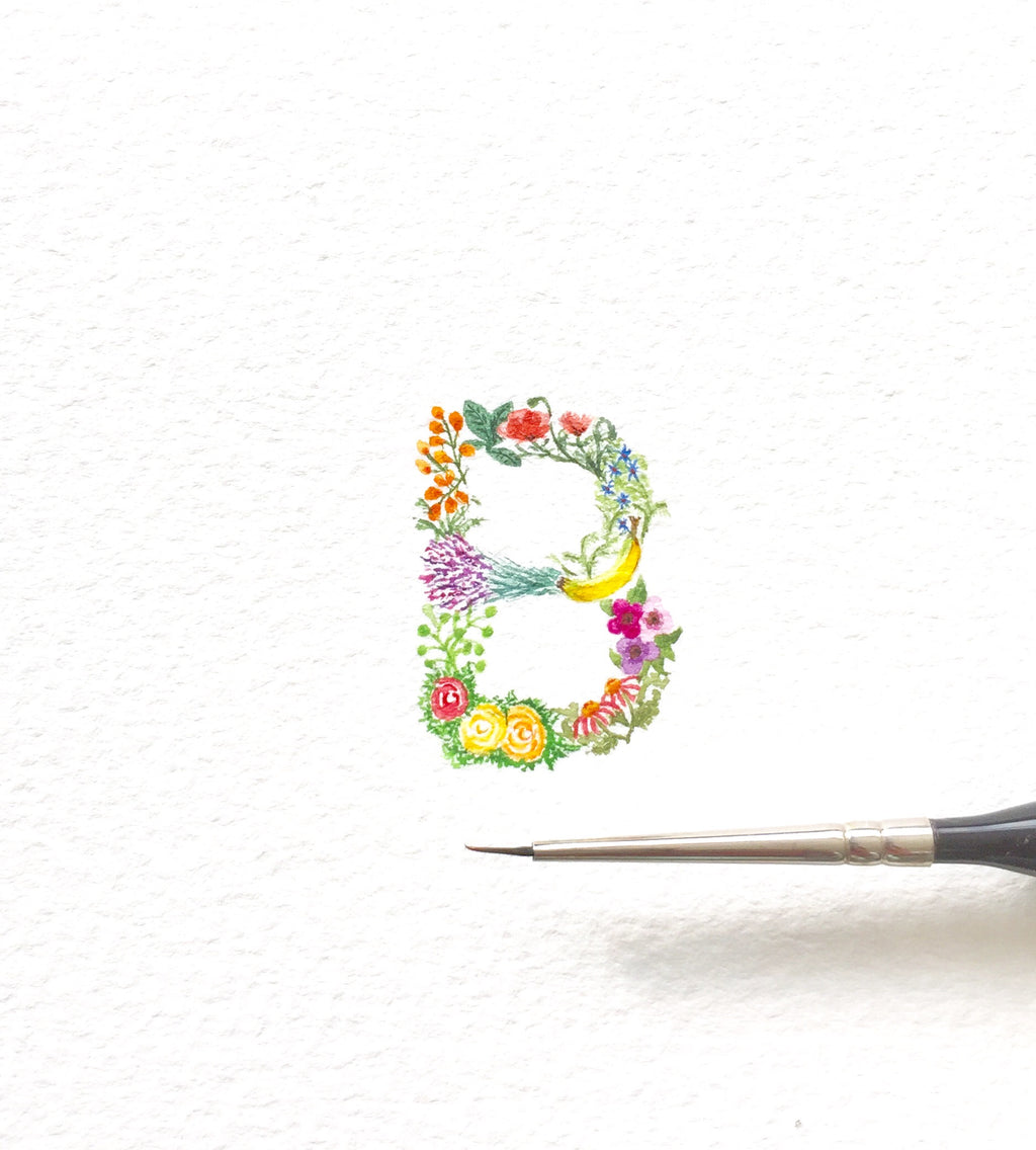 Flower Alphabet B