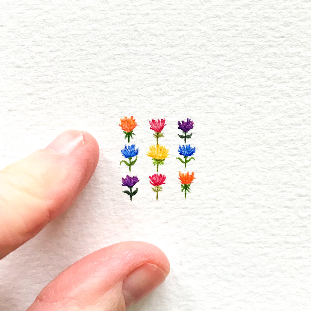 Tiny bright flowers