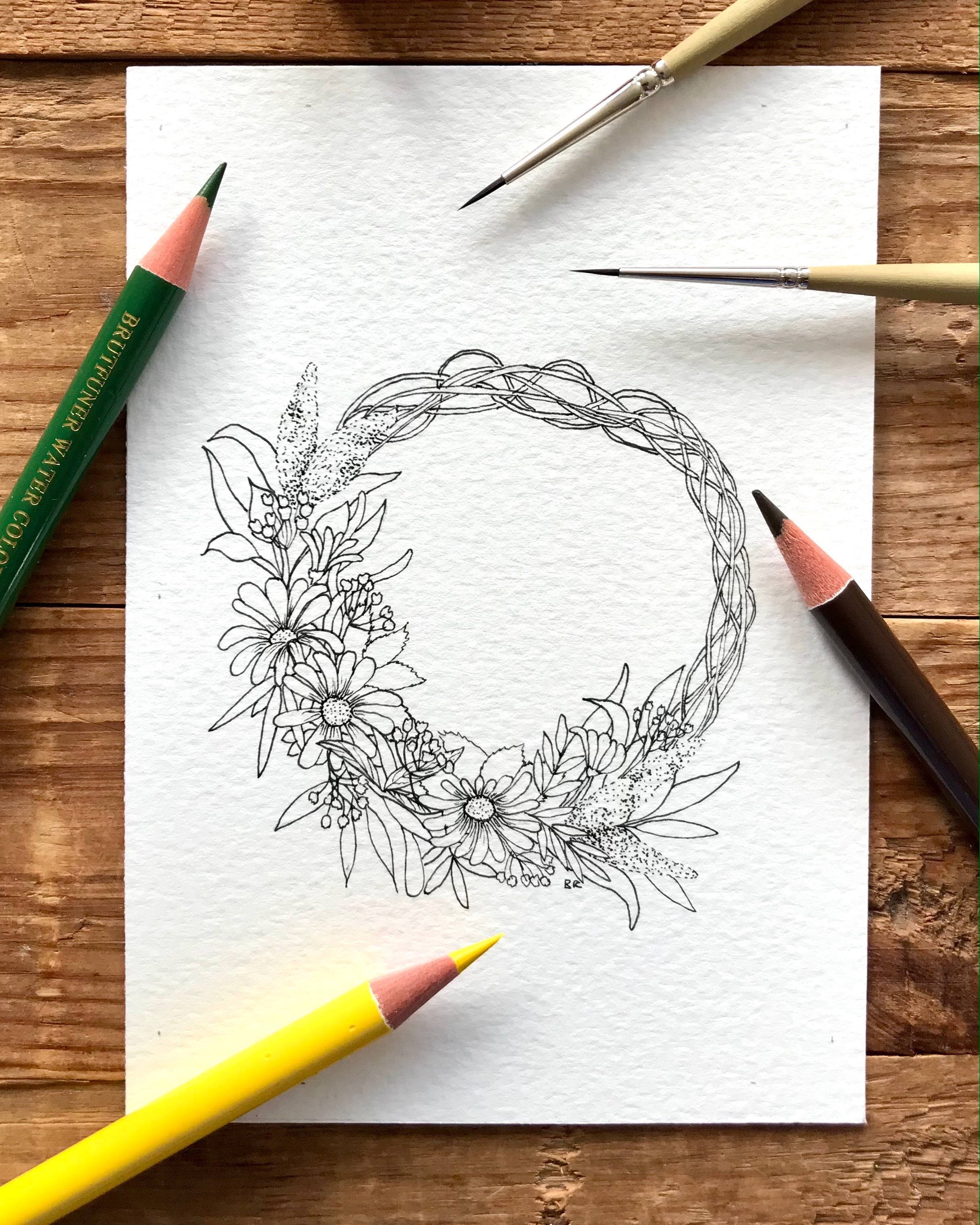 Paint or colour - Wreaths