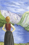 On the edge of the Fjord - book cover for The Good and the Beautiful - SOLD
