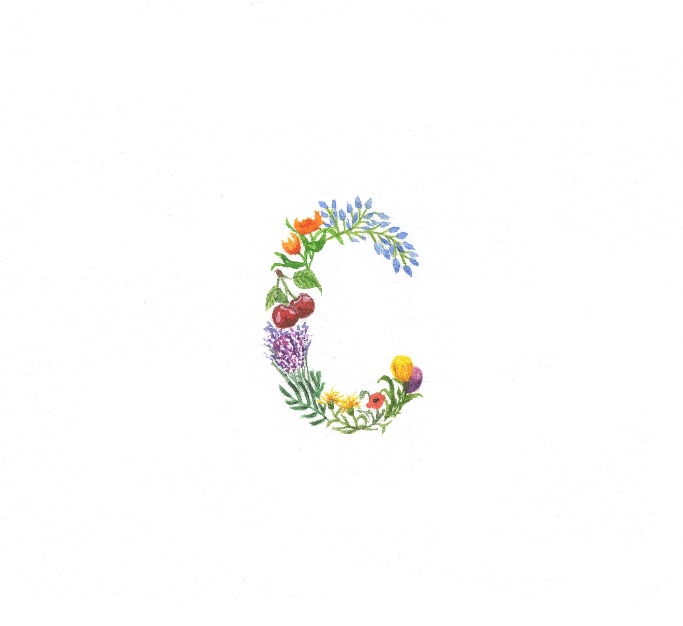 Flower Alphabet C