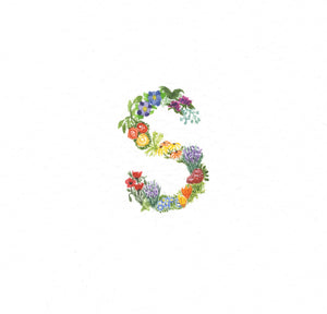 Flower Alphabet S